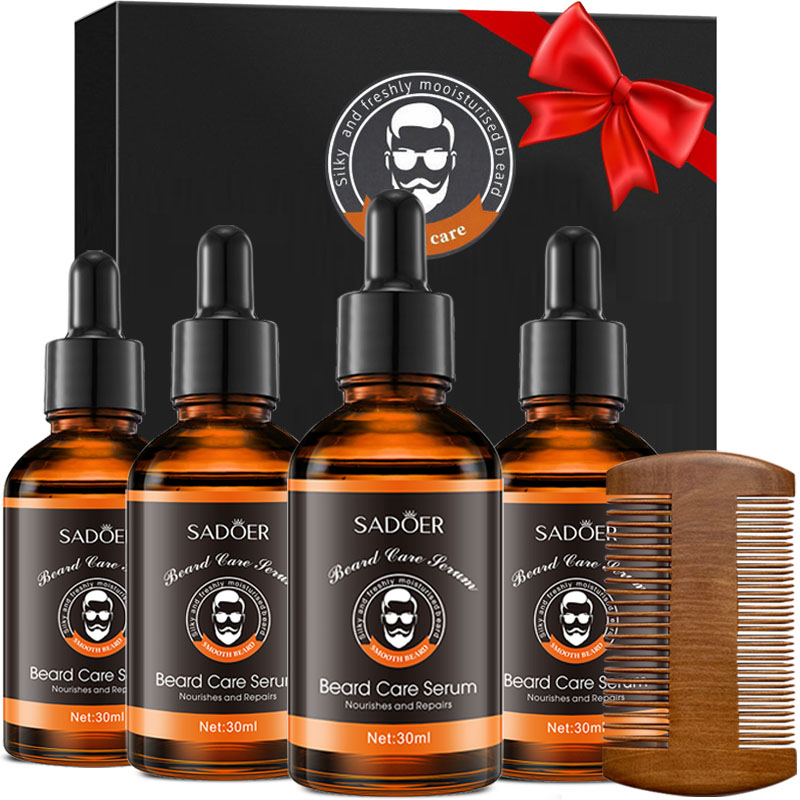 Men'S Grooming And Skin Care - ชุดน้ำมันบำรุงเคราสำหรับผู้ชายเพื่อการดูแลและบำรุง - ช่วยเพิ่มความชุ่มชื้นให้ผิว ให้เคราเงางามสุขภาพดี เหมาะเป็นของขวัญวันเกิด วันคริสต์มาส