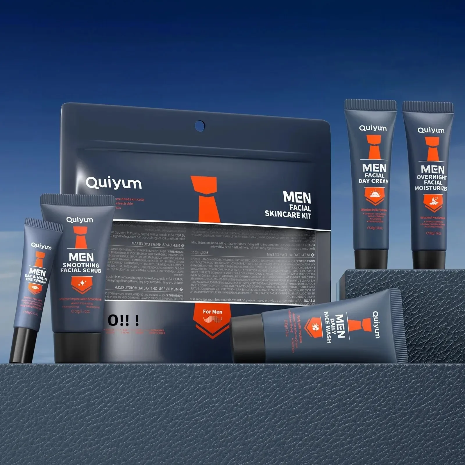 Men'S Grooming And Skin Care - ชุดผลิตภัณฑ์ดูแลผิวสำหรับผู้ชาย 5 ชิ้น ประกอบด้วย สครับขัดผิว ครีมบำรุงผิวกลางวันและกลางคืน