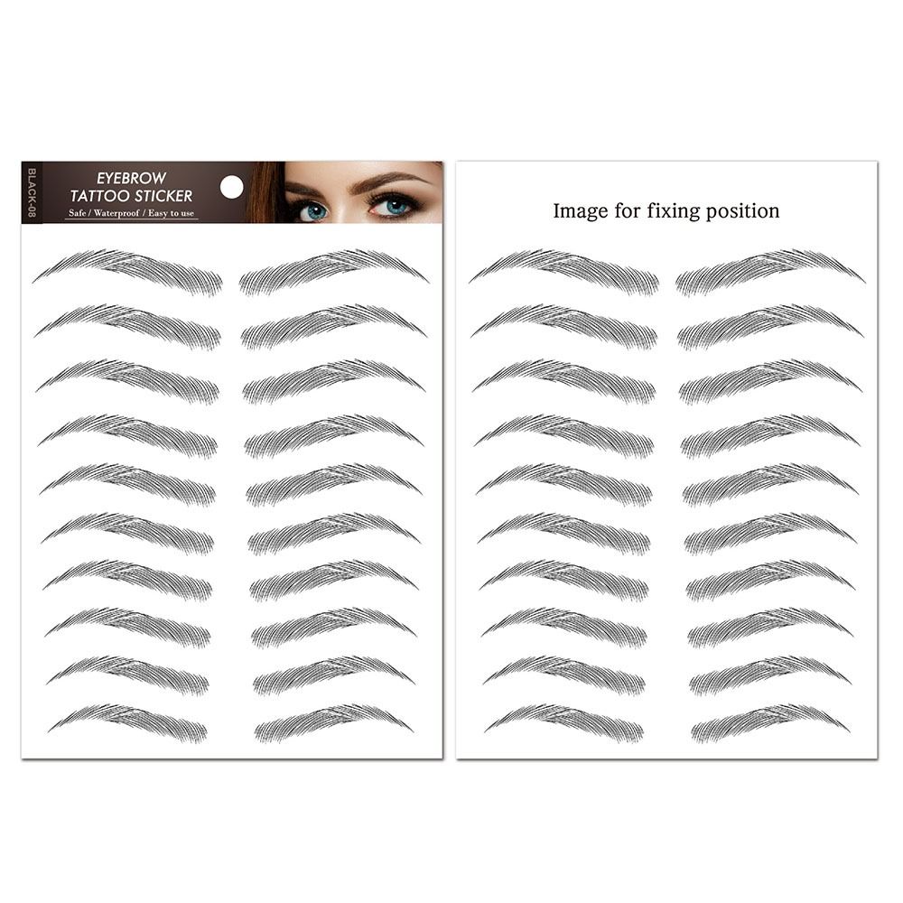 Men'S Grooming Eyebrow Shape - เครื่องมือแต่งหน้าเพิ่มความคมชัดให้คิ้วแบบ 3 มิติ สติ๊กเกอร์คิ้วปลอม ลายคิ้วแบบจำลอง สติ๊กเกอร์ติดคิ้วลายสัก