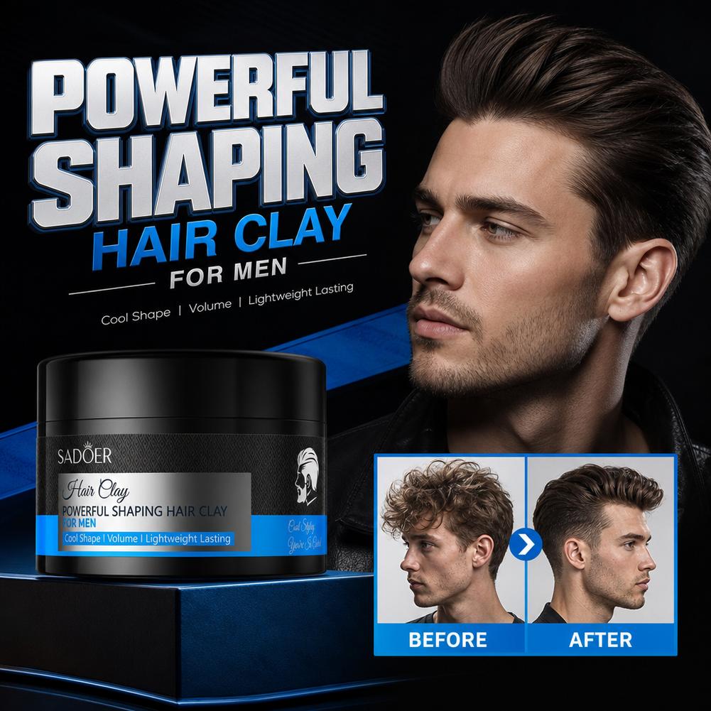 Men'S Grooming Cream - ดินเหนียวจัดแต่งทรงผมเนื้อแมท ติดทนนาน ไม่เหนียวเหนอะหนะ แว็กซ์โพเมด ครีมจัดแต่งทรงผมสำหรับผู้ชาย ใช้ได้ทุกวัน