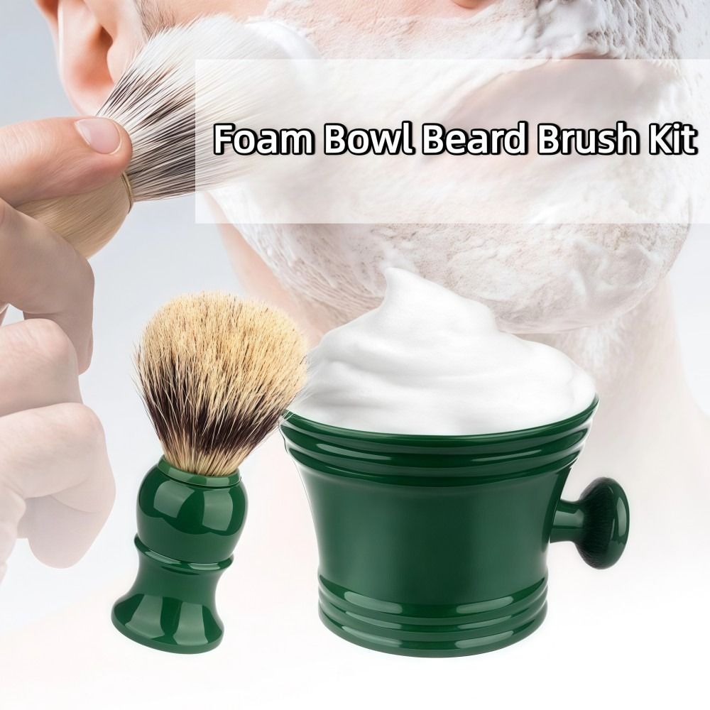 Shaving Brush Set - ชุดแปรงโกนหนวดแบบครบชุด แปรงขนนุ่ม ชุดแปรงโกนหนวดพร้อมถ้วยโฟมขนาดใหญ่ ชุดแปรงโกนหนวดขนาดใหญ่ ความจุเยอะ ใช้งานได้ดี