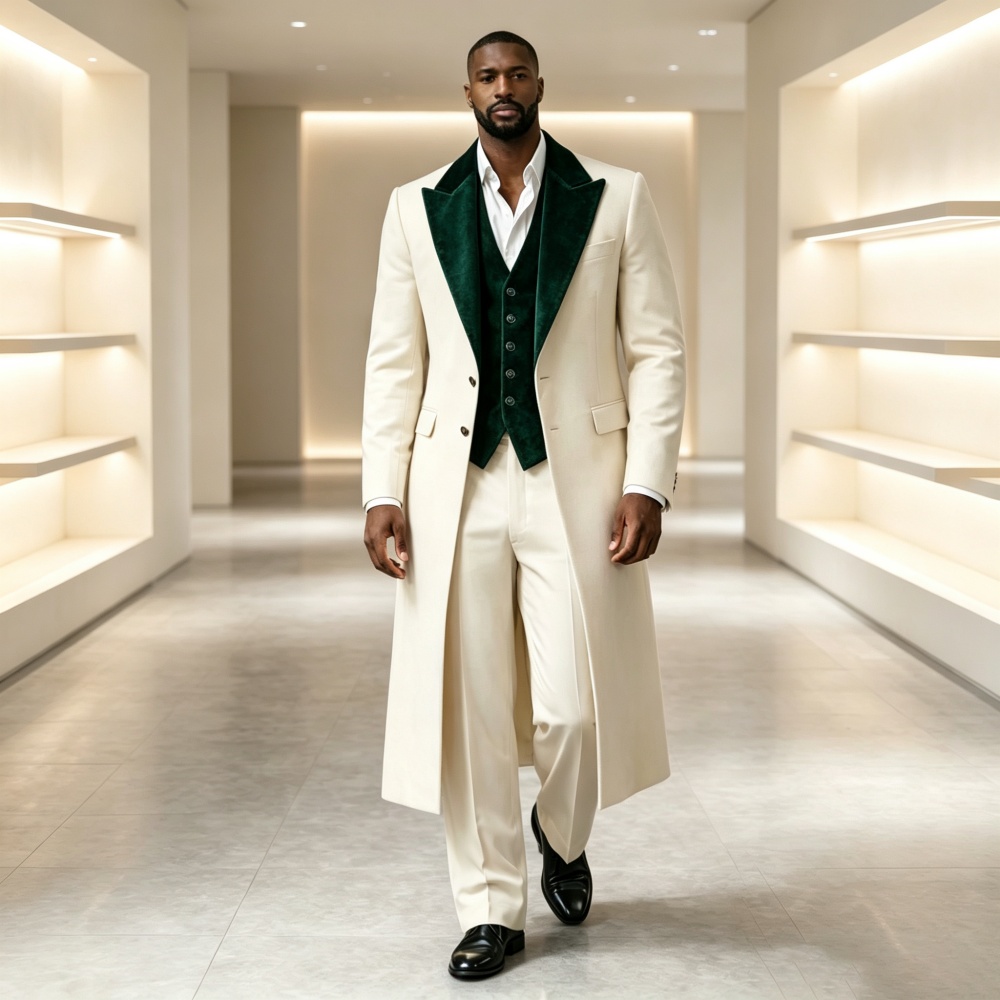 Men'S Grooming And Style - ชุดสูทผู้ชายแบบสามชิ้นทรงยาว ชุดทักซิโด้สั่งตัดสำหรับงานแต่งงาน งานพรอม งานเลี้ยงเจ้าบ่าว ชุดสูทแฟชั่นสั่งตัด