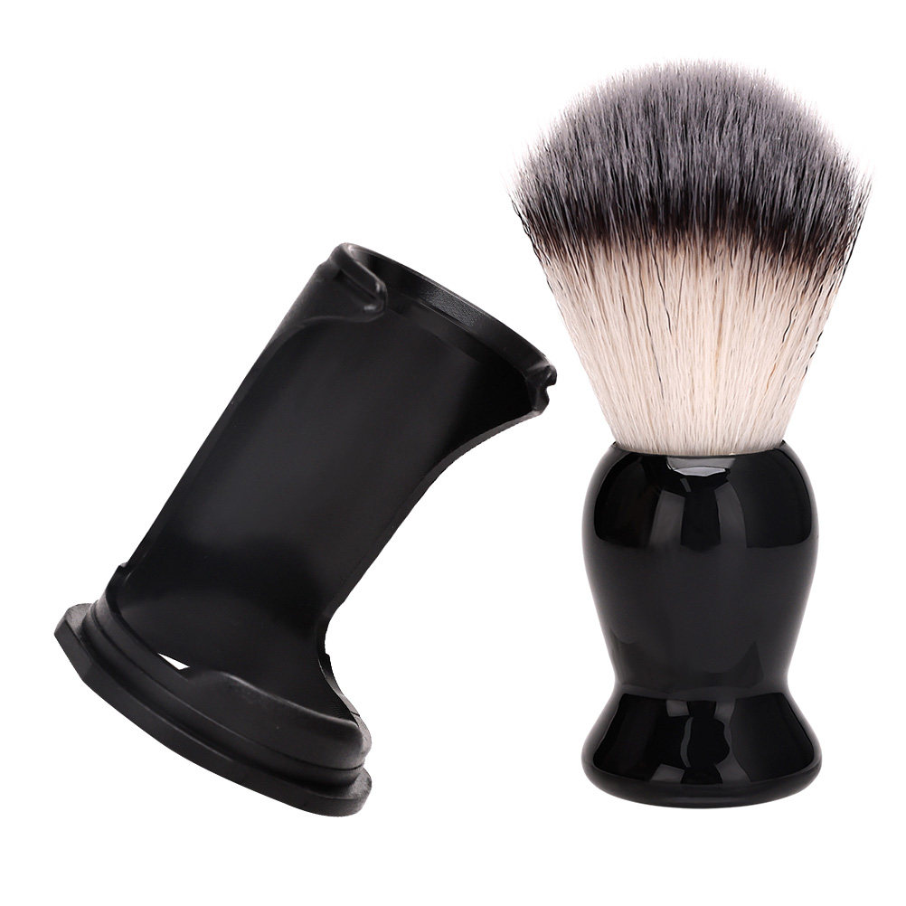 Shaving Brush Set - ชุดแปรงโกนหนวดและที่วางแปรง 1 ชุด ชุดอุปกรณ์ดูแลหนวดเคราที่ทนทานและใช้งานได้ยาวนาน แปรงโกนหนวดแบบดั้งเดิมสำหรับผู้ชาย ชุดอุปกรณ์โกนหนวด