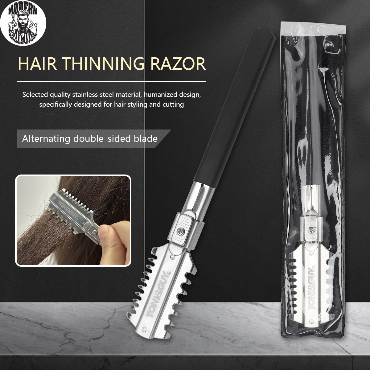 Men'S Grooming Tape - มีดโกนสองคมสำหรับตัดผม ใบมีดโกนแบบแมนนวล อุปกรณ์ตัดผม เครื่องเล็มหนวดเครา อุปกรณ์จัดแต่งทรงผมสำหรับร้านตัดผม