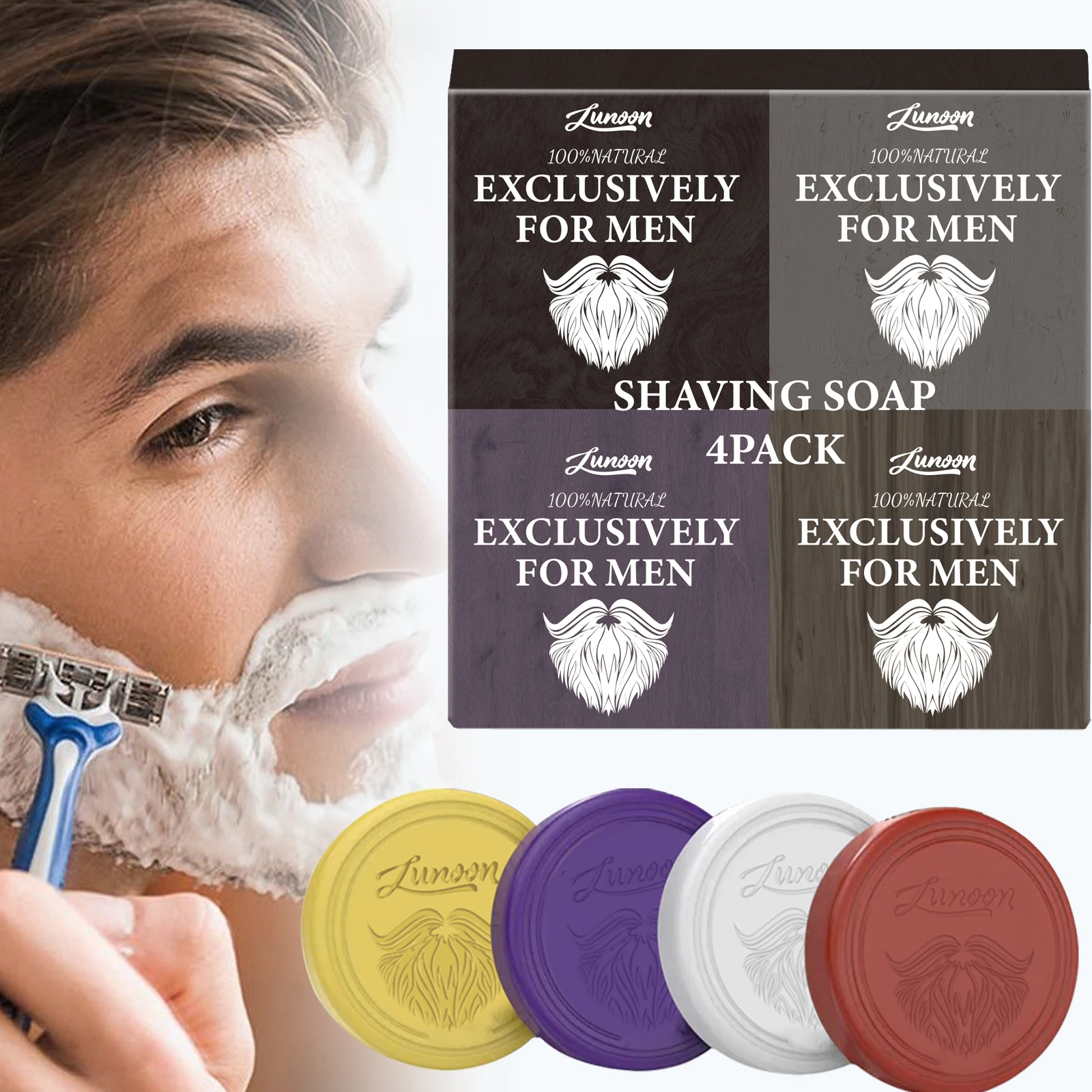 สบู่โกนหนวดสำหรับผู้ชาย 4/1 ชิ - Men'S Beard Grooming บทวิจารณ์และราคา