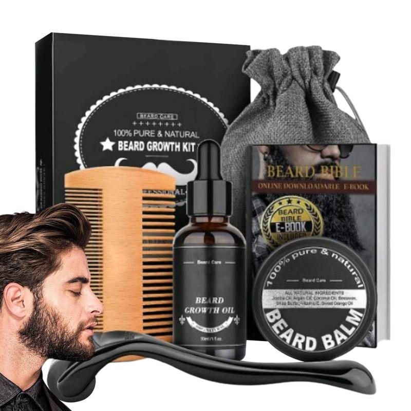 5pcs Men Beard Barba Grooming  - Men'S Grooming Tonic บทวิจารณ์และราคา