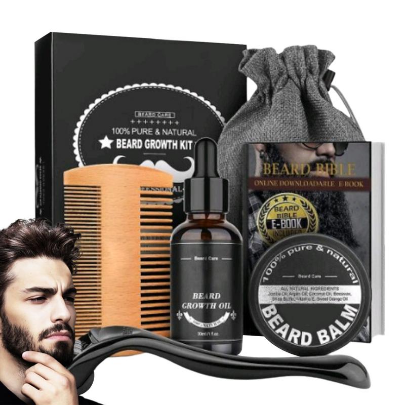 5pcs Men Beard Barba Grooming  - Men'S Grooming Tonic บทวิจารณ์และราคา