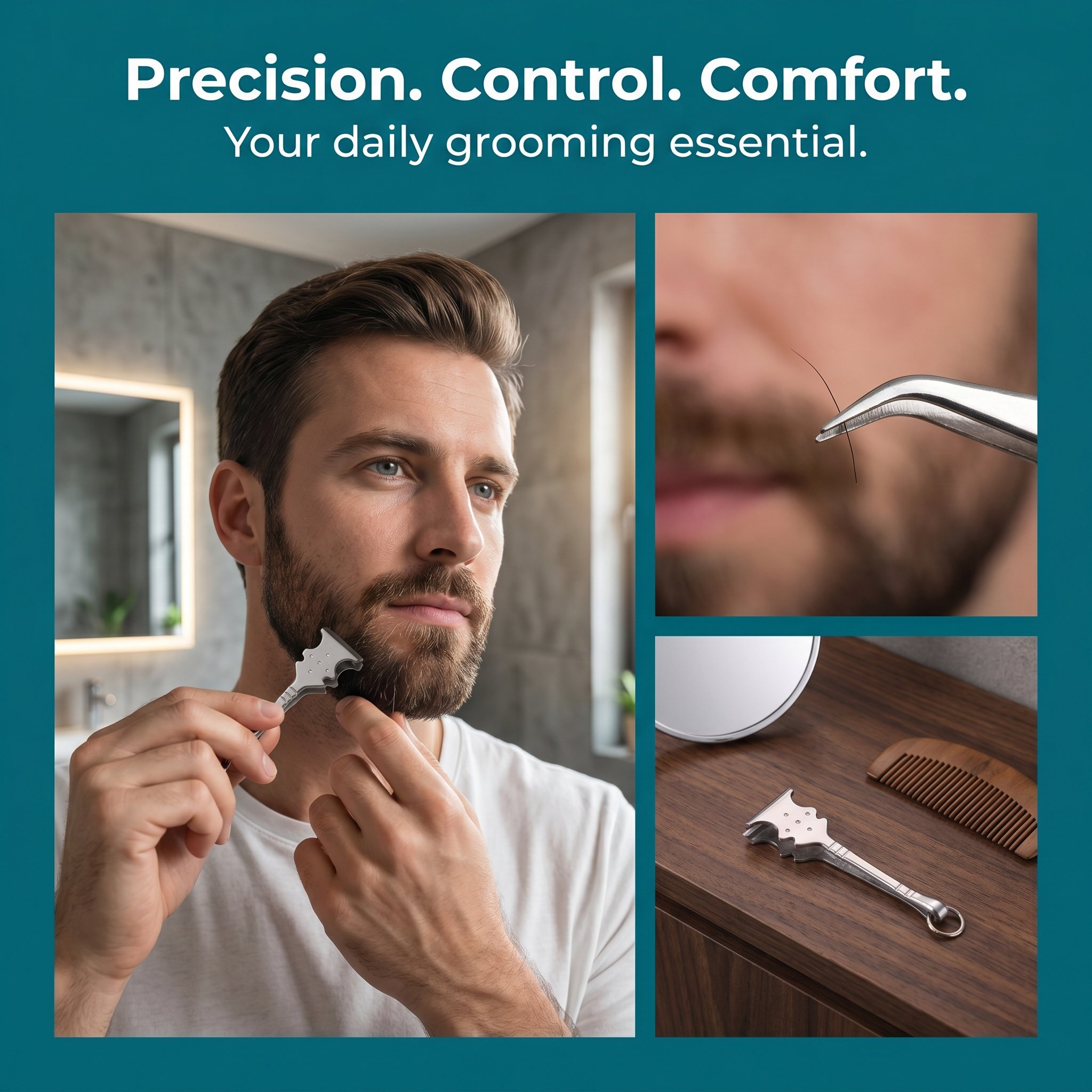 แหนบถอนขนรูปกีตาร์ ทำจากสแตนเล - Men'S Grooming Eyebrow Shape บทวิจารณ์และราคา